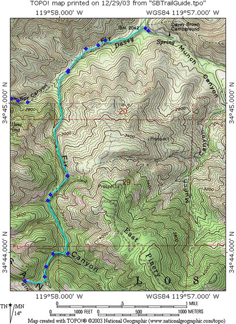 Davy Brown Trail Map